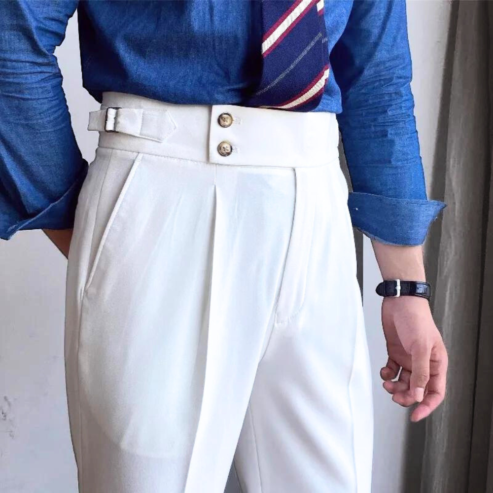 Herren Elegante Slim Fit Hose Business