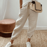 Ella™ Elegante Leinenhose aus Baumwoll-Leinen-Mix | Damen – Beige