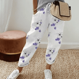 Ella™ Elegante Leinenhose aus Baumwoll-Leinen-Mix | Damen – Blumenmuster