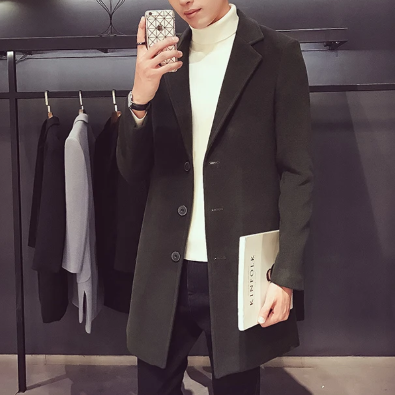 Eleganter Herren Mantel - Schlankes Design für Büro und Freizeit mit Klassischer Passform