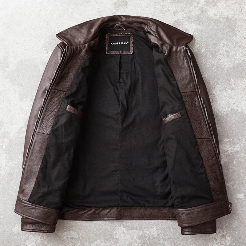 Elegante Herren-Lederjacke aus hochwertigem Echtleder - Zeitlos und stilvoll