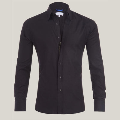 Oberhemd | Langarm | Reißverschluss | Knopfleiste | Herrenhemden