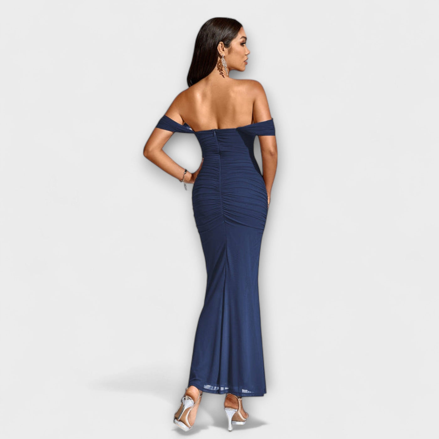 Ione - Off-Shoulder Ruffled Bodycon Dress