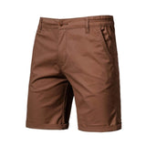 Michael | Herren Maßgeschneiderte Passform Smart-Freizeit-Shorts – Braun