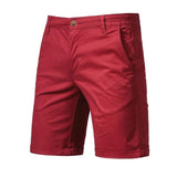 Michael | Herren Maßgeschneiderte Passform Smart-Freizeit-Shorts – Rot