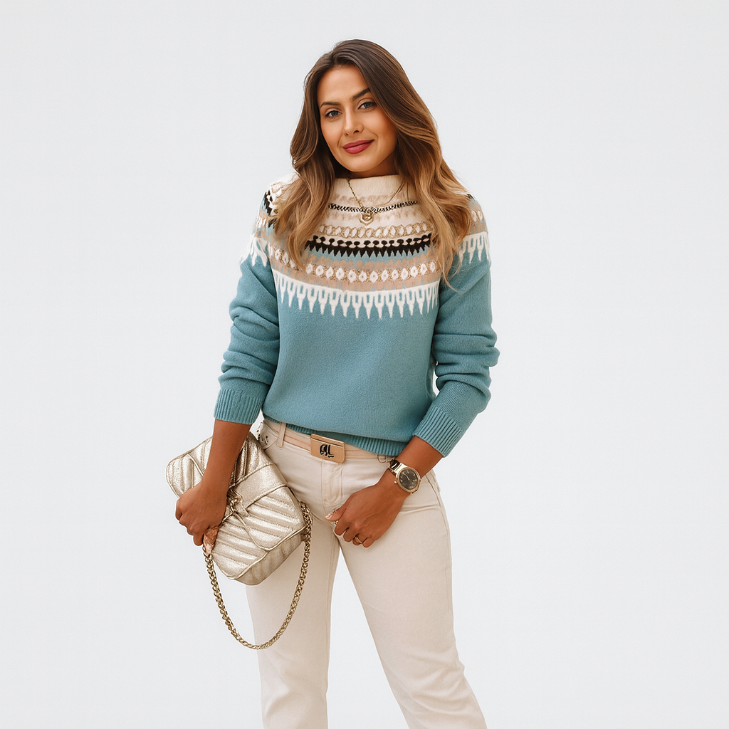 Olivia Norwegerpullover – Damen Pullover mit nordischem Muster