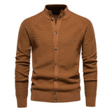 Leon | Eleganter Und Vielseitiger Strickjacke Im Zopfmuster – Braun