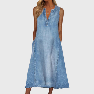 Renia – Bequemes Kleid aus Denim