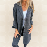 LIV / JACKE AUS WEICHEM STOFF MIT KNOPFVERSCHLUSS – Grau