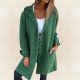 LIV / JACKE AUS WEICHEM STOFF MIT KNOPFVERSCHLUSS – Grün