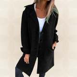 LIV / JACKE AUS WEICHEM STOFF MIT KNOPFVERSCHLUSS – Schwarz