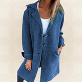 LIV / JACKE AUS WEICHEM STOFF MIT KNOPFVERSCHLUSS – Blau