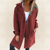 LIV / JACKE AUS WEICHEM STOFF MIT KNOPFVERSCHLUSS – Rot