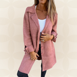 LIV / JACKE AUS WEICHEM STOFF MIT KNOPFVERSCHLUSS – Rosa