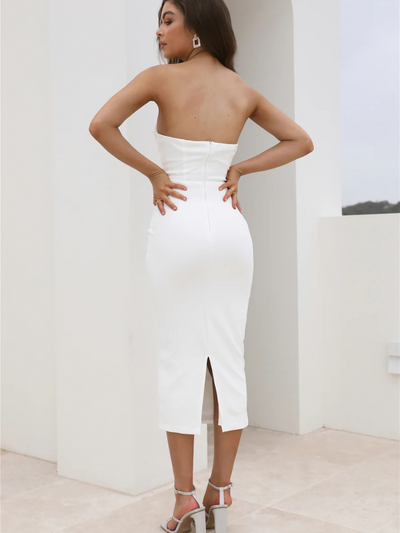 JULIETTA DRAPED MIDI DRESS