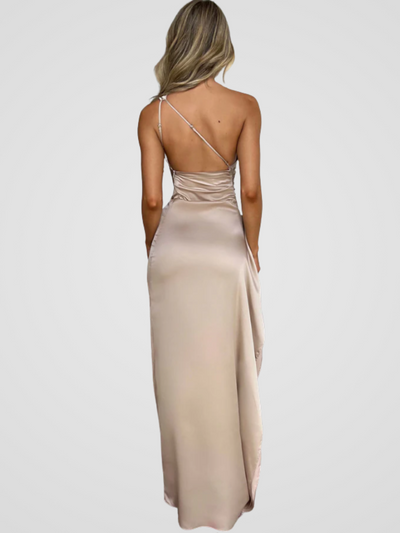 SOLEIL SATIN MAXIKLEID