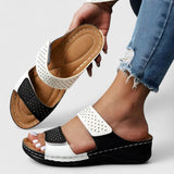 Zoe | Schicke Sandalen Damen Komfort – Weiß-Schwarz