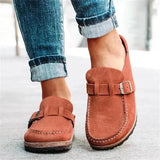 Martina | Damen Elegante Frühling Slip-On Loafers – Orange