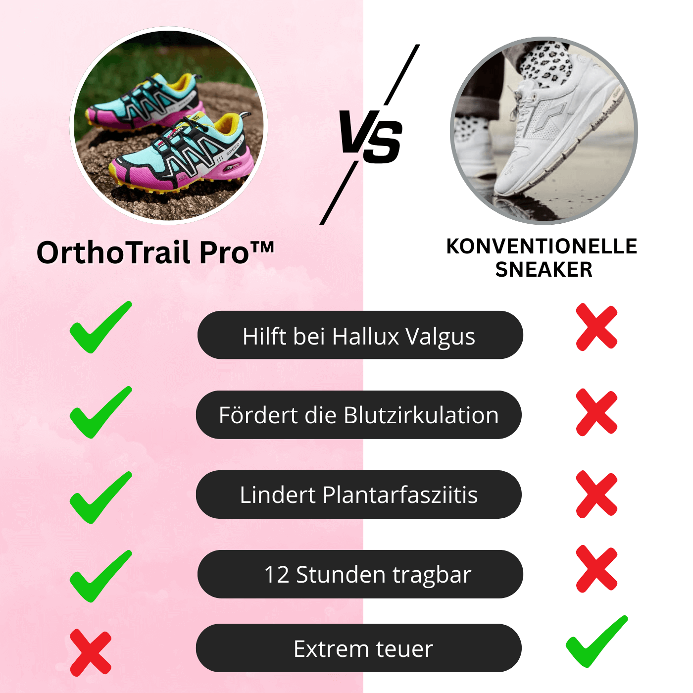 OrthoTrail Pro™ – Orthopädische und bequeme Wanderschuhe für Damen