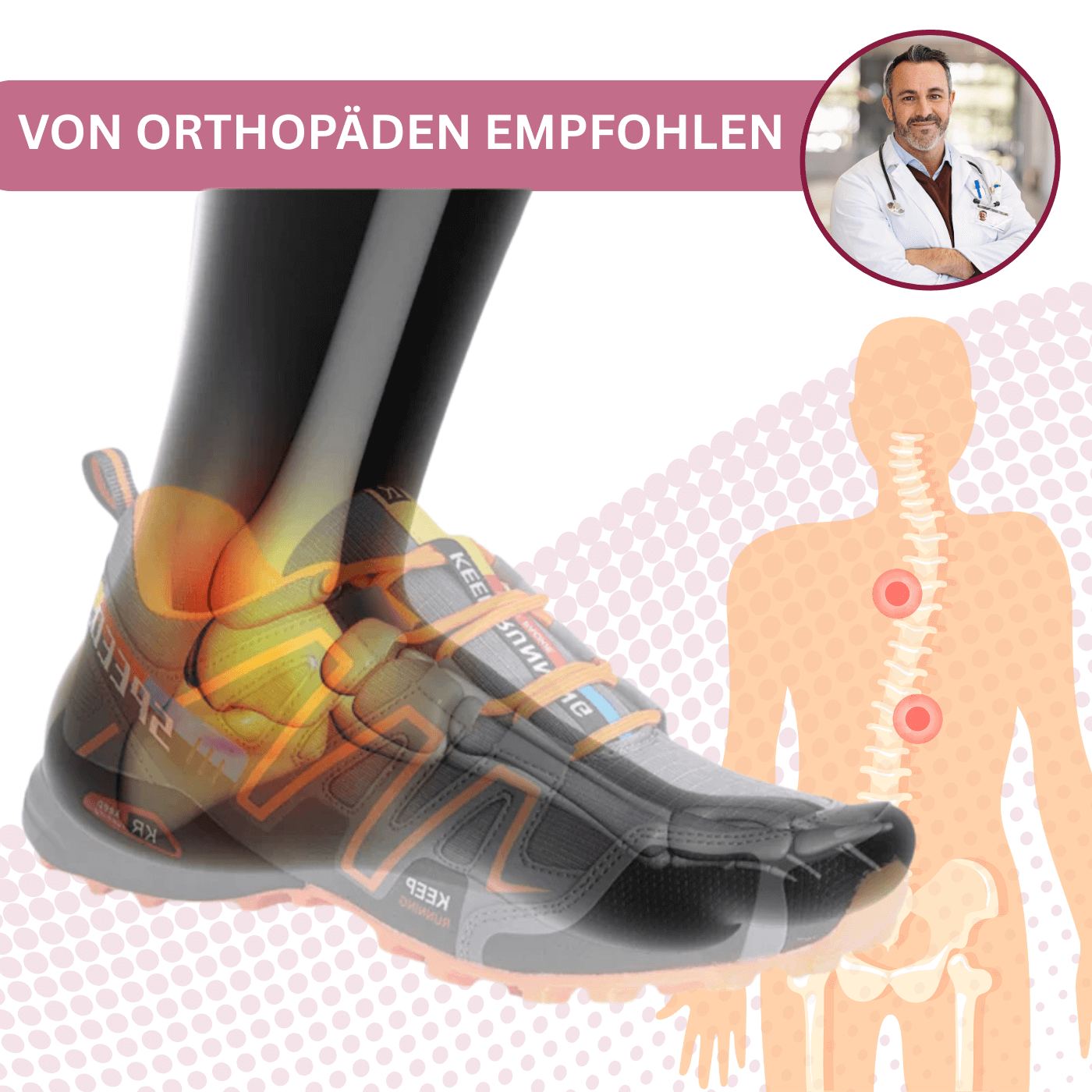 OrthoTrail Pro™ – Orthopädische und bequeme Wanderschuhe für Damen