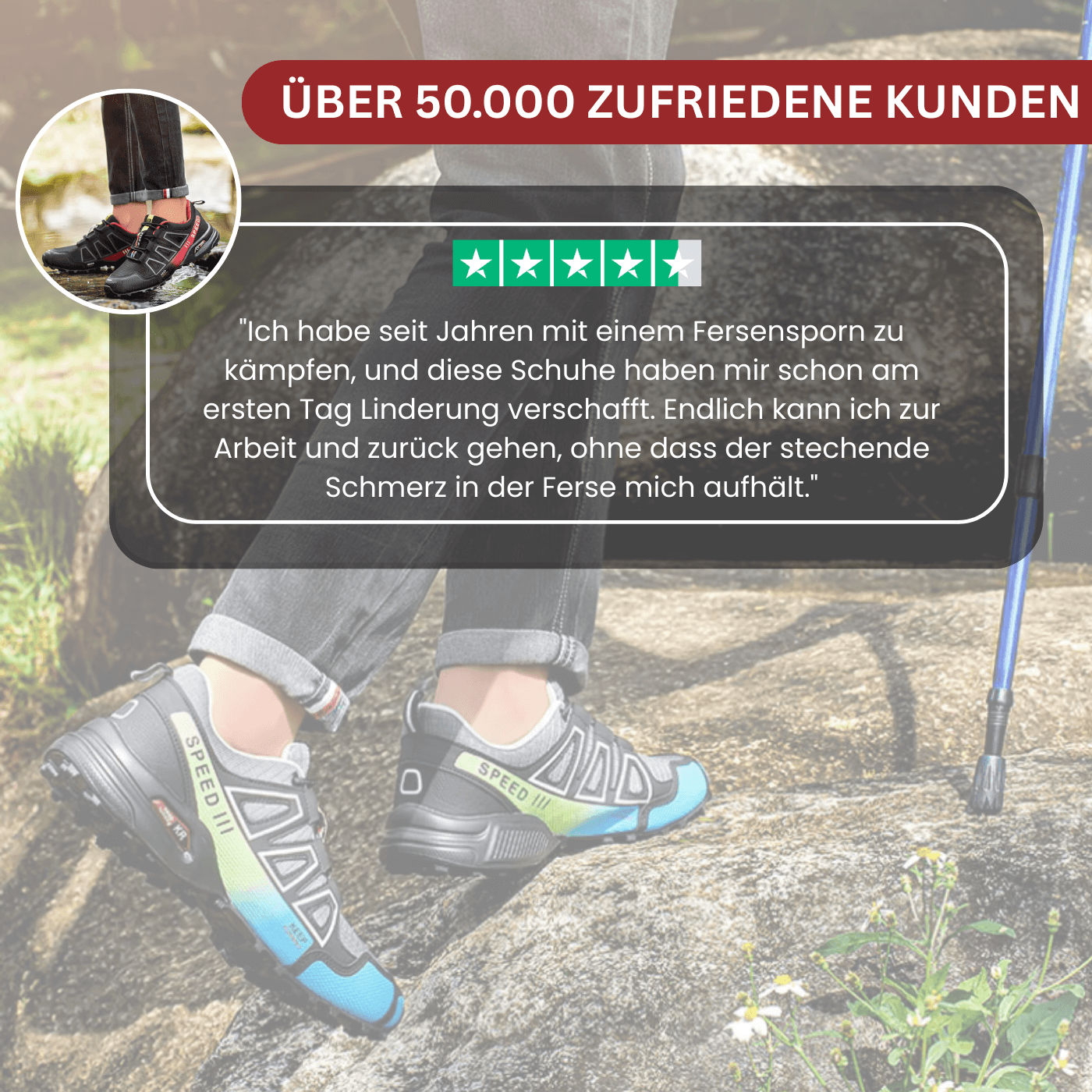 OrthoTrail Pro™ – Orthopädische und Bequeme Wanderschuhe für Herren