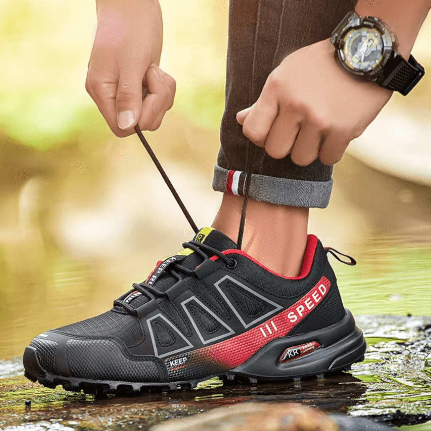 OrthoTrail Pro™ – Orthopädische und Bequeme Wanderschuhe für Herren