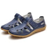Orthopädische Sandalen Damen | Komfort & Klettverschluss – Marineblau