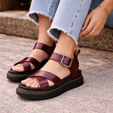 Orthopädische Sandalen mit Plateau für Damen | Stabiler Halt & Entlastendes Laufgefühl – Rot