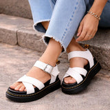 Orthopädische Sandalen mit Plateau für Damen | Stabiler Halt & Entlastendes Laufgefühl – Weiß