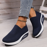 Orthopädische Schuhe zur Schmerzlinderung Damen | Dämpfende Sohle & Leichtes Reinschlüpfen – Dunkelblau