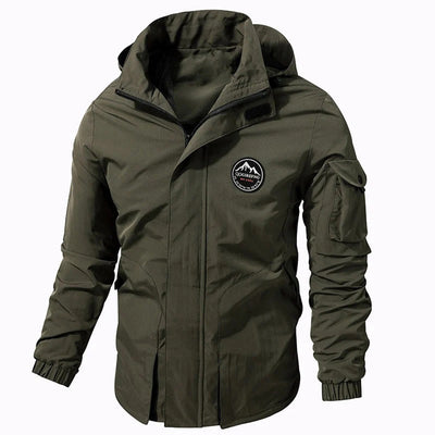 Outdoor-Jacke | Mit Kapuze | Wasserdicht | Windbreaker-Jacke | Herrenjacke
