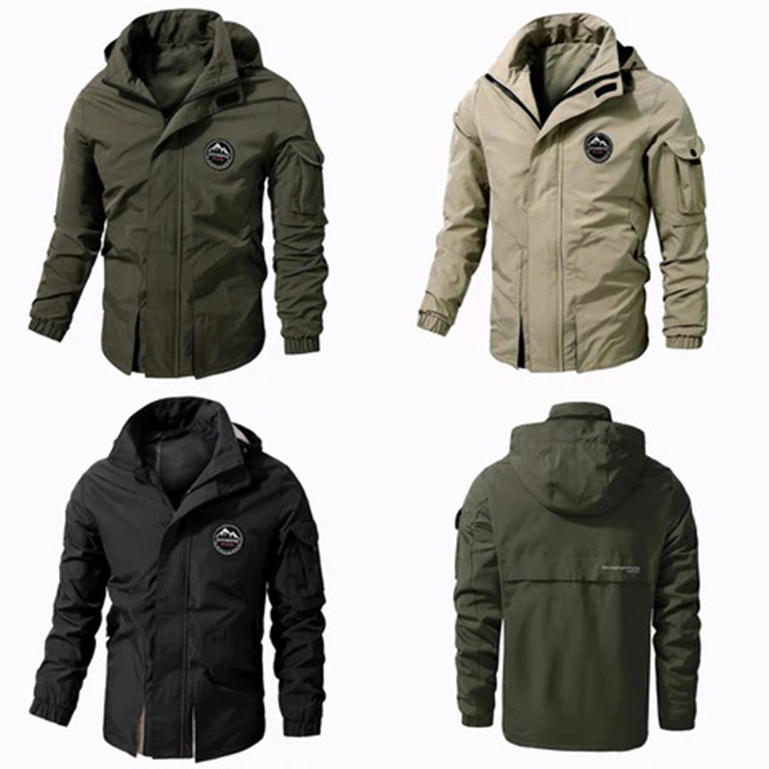 Outdoor-Jacke | Mit Kapuze | Wasserdicht | Windbreaker-Jacke | Herrenjacke