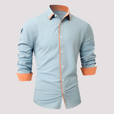 Overshirt Herren | Kontrastdetails & Smarter Look – Hellblau