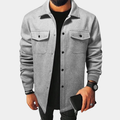Overshirt – Herrenhemdjacke mit Knöpfen und Brusttaschen