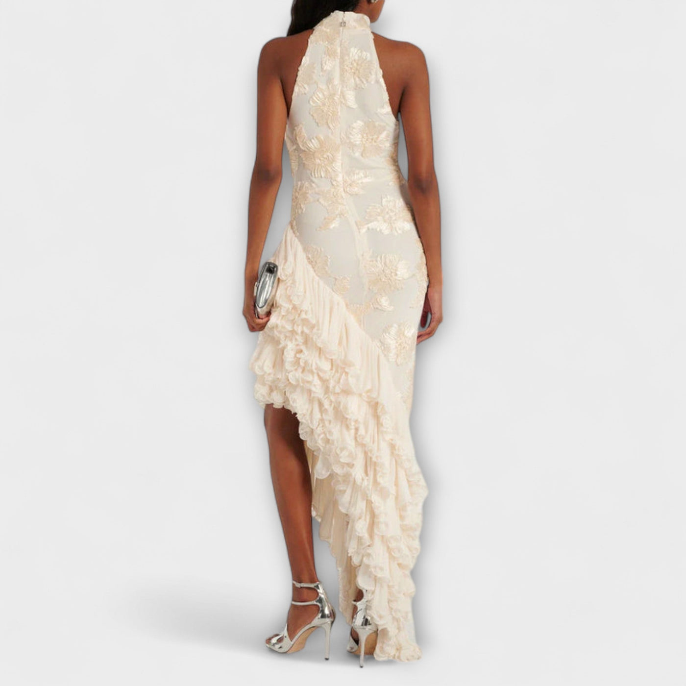 Karen - Maxikleid mit floralem Applikationsmuster