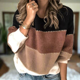 Leonie | Damen Pullover elegant modern geschnitten – Braun