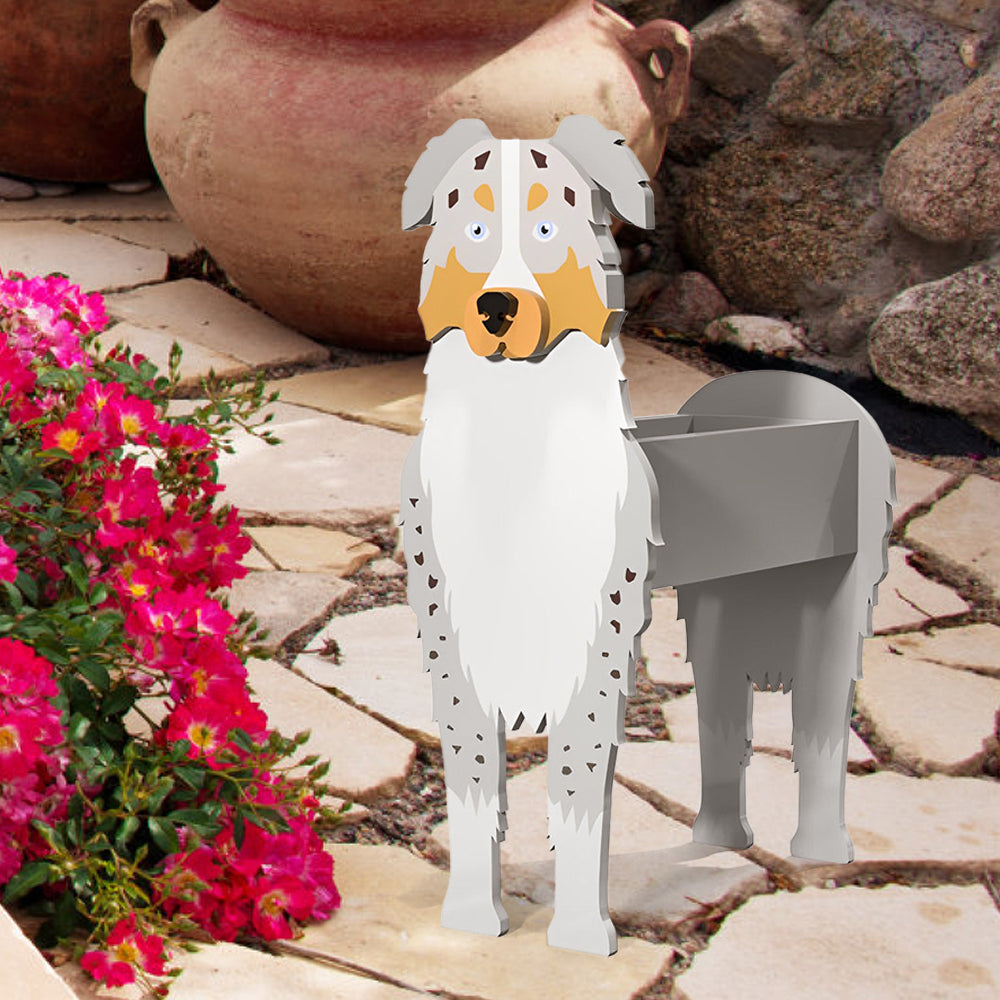 Australian Shepherd Planter Pot