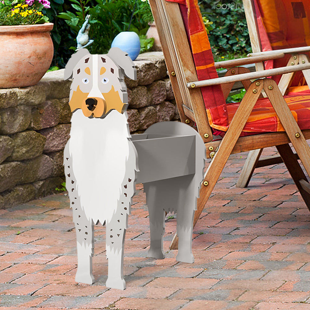 Australian Shepherd Planter Pot