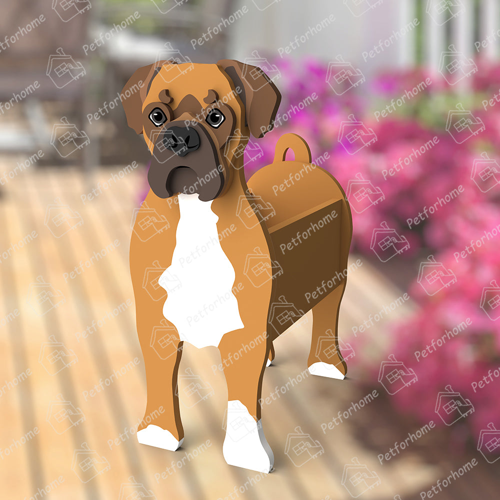 Boxer Hund Pflanzgefäß