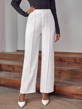 Palazzo Hose Damen | High Waist & Elegant – Weiß