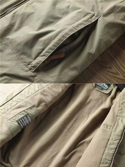 Parka-Jacke – mit Kapuze – mit Fleece gefüttert – Outdoor-Jacke – Winterjacke für Herren