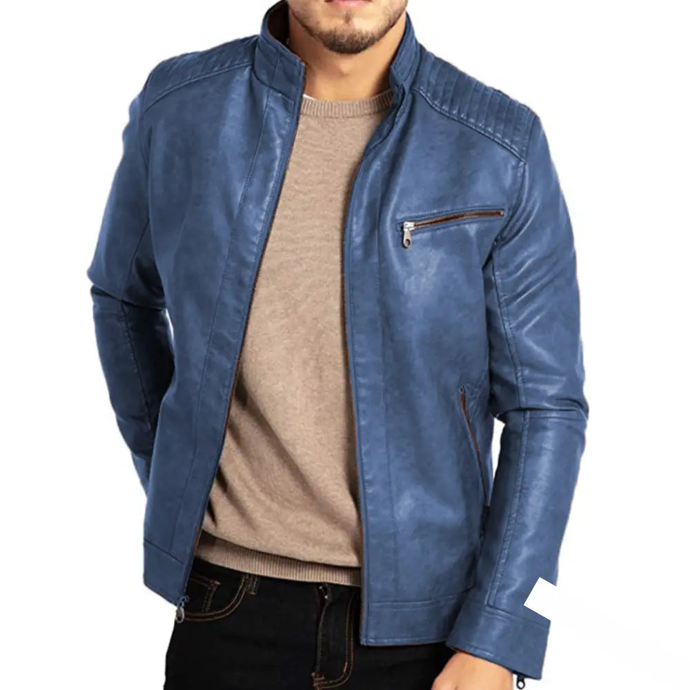 Winddichte Herren Lederjacke