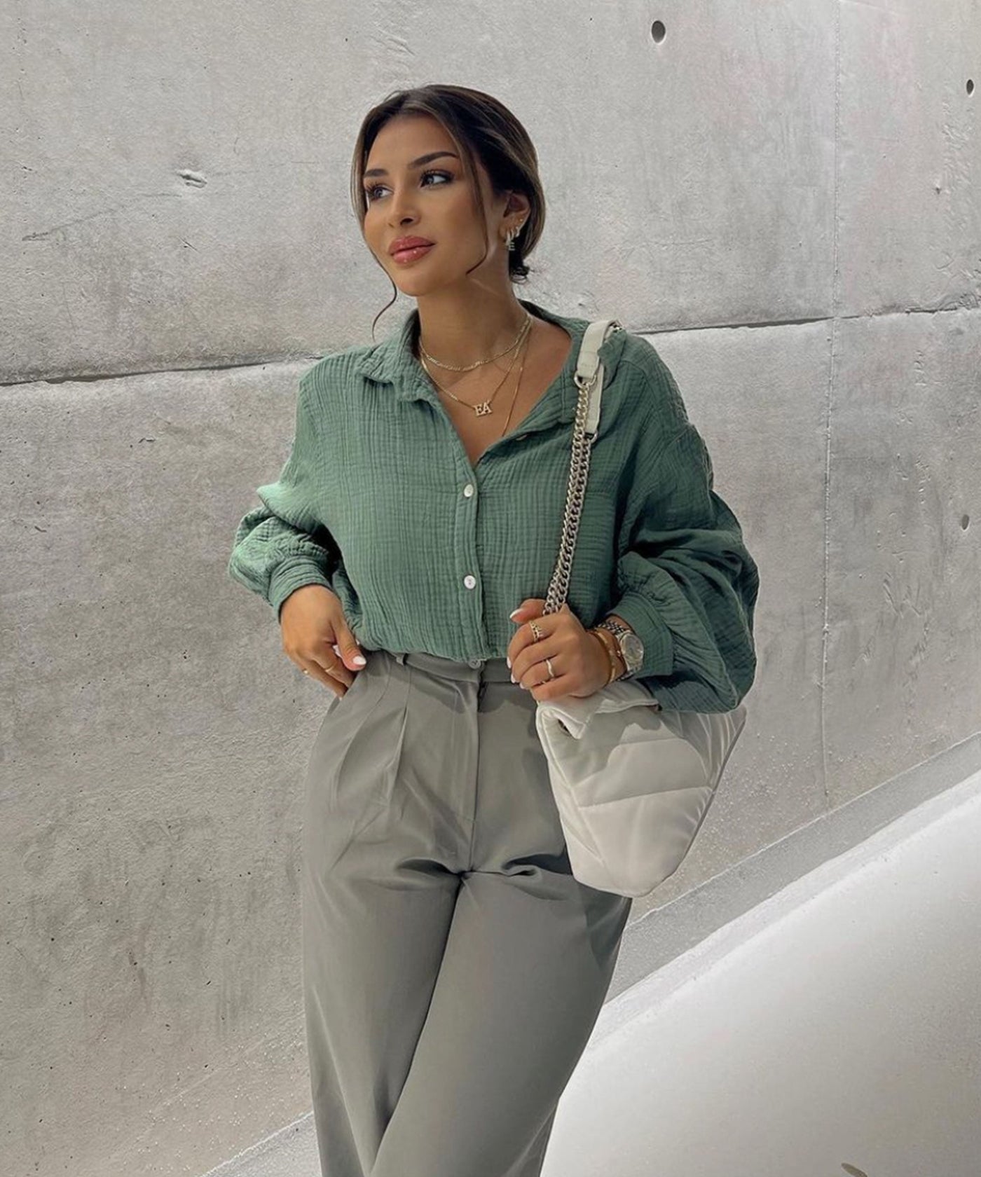 Aure® | Übergroße Musselinbluse