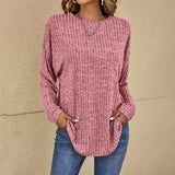 Jacqueline | Kuscheliger Damenpullover – Rosa