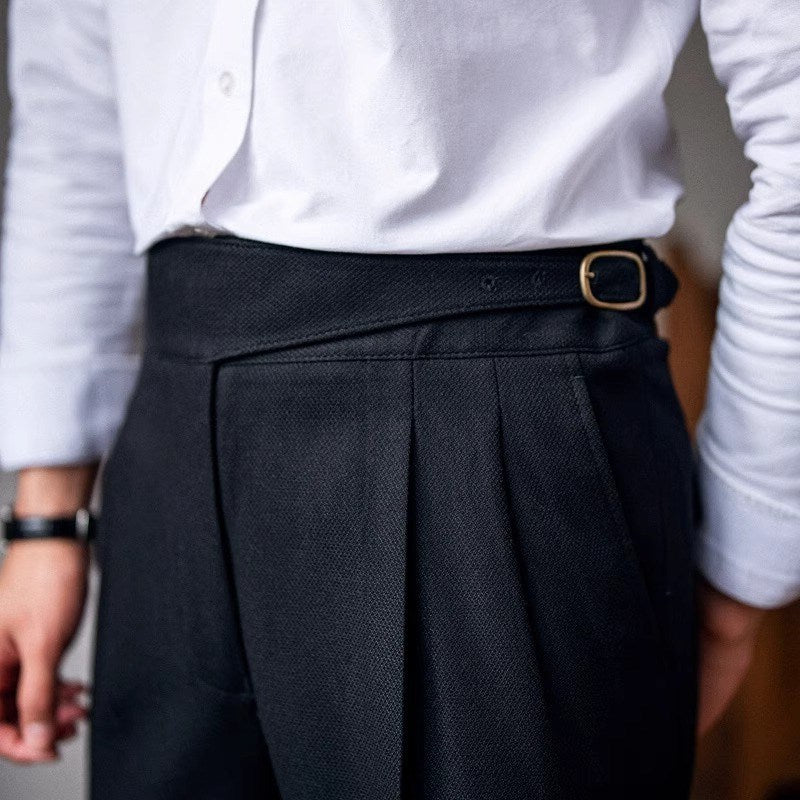 Plisseehose – Stilvolle Herrenhose mit verstellbarem Bund für formelle Anlässe