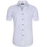 Polo Hemd Herren | Atmungsaktiv & Knitterarm – Weiß
