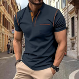 Polo Shirt Herren | Kontrastdetails & sportlich-eleganter Look – Dunkelblau