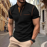 Polo Shirt Herren | Kontrastdetails & sportlich-eleganter Look – Schwarz