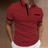 Polo Shirt Herren | Kontrastkragen & Smart-Casual Finish – Rot