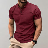 Polo Shirt Herren | Stehkragen & Figurbetonte Passform – Rot